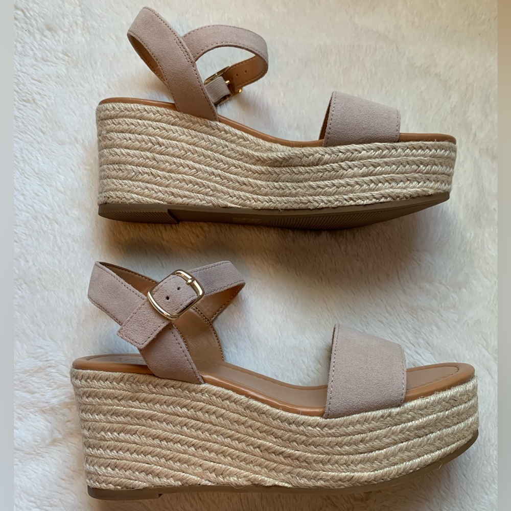 NWT J. Crew Factory Suede Platform Espadrilles